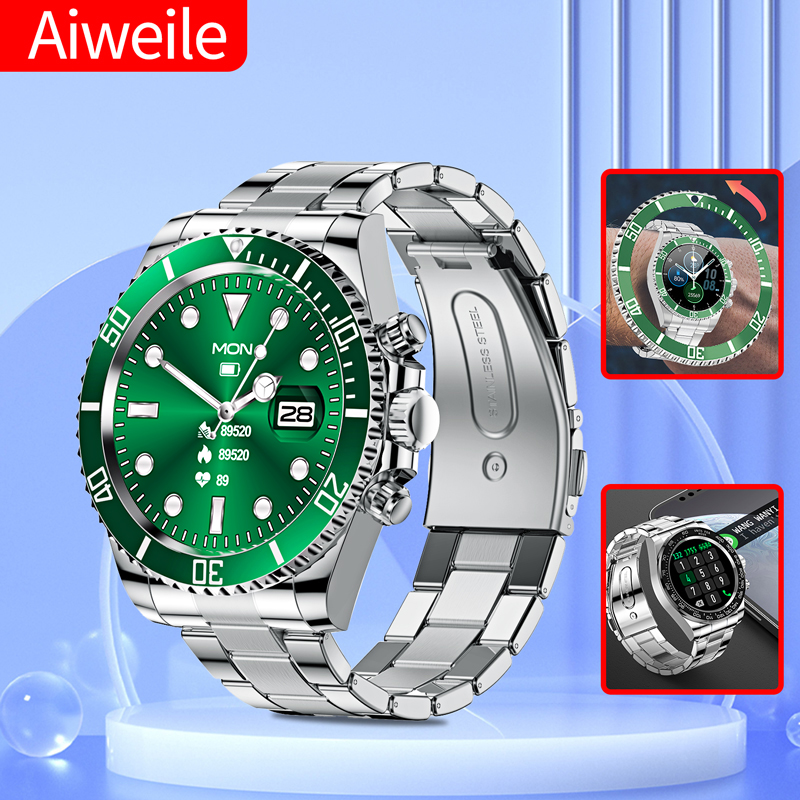 Korean Men Lifestyle - Aiweile 남성용 럭셔리 스마트 워치 다이얼